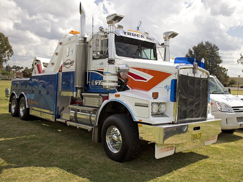Kenworth heavy recovery truck photographed side-on in New South Wales, Australia